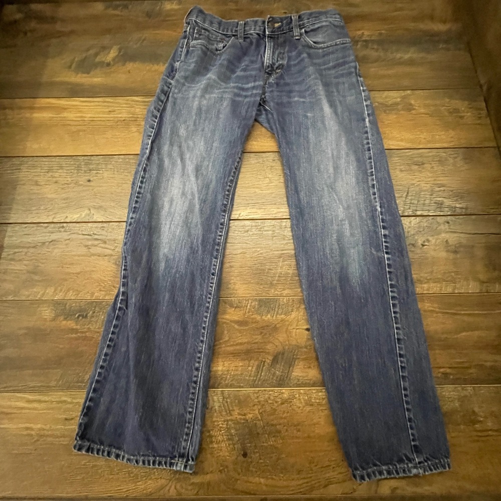 Old Navy Famous Jeans Mens 31x32 Blue Straight Leg 100% Cotton Denim Medium Wash